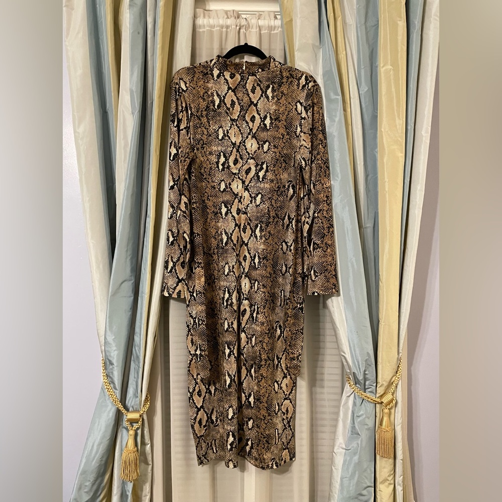 Snake print Column Dress